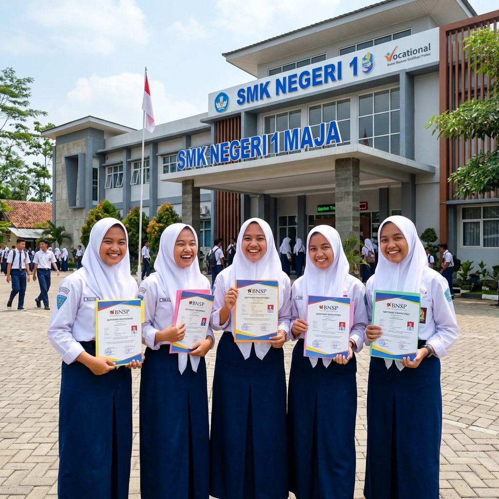 Penyerahan Sertifikat SMKN 1 Maja