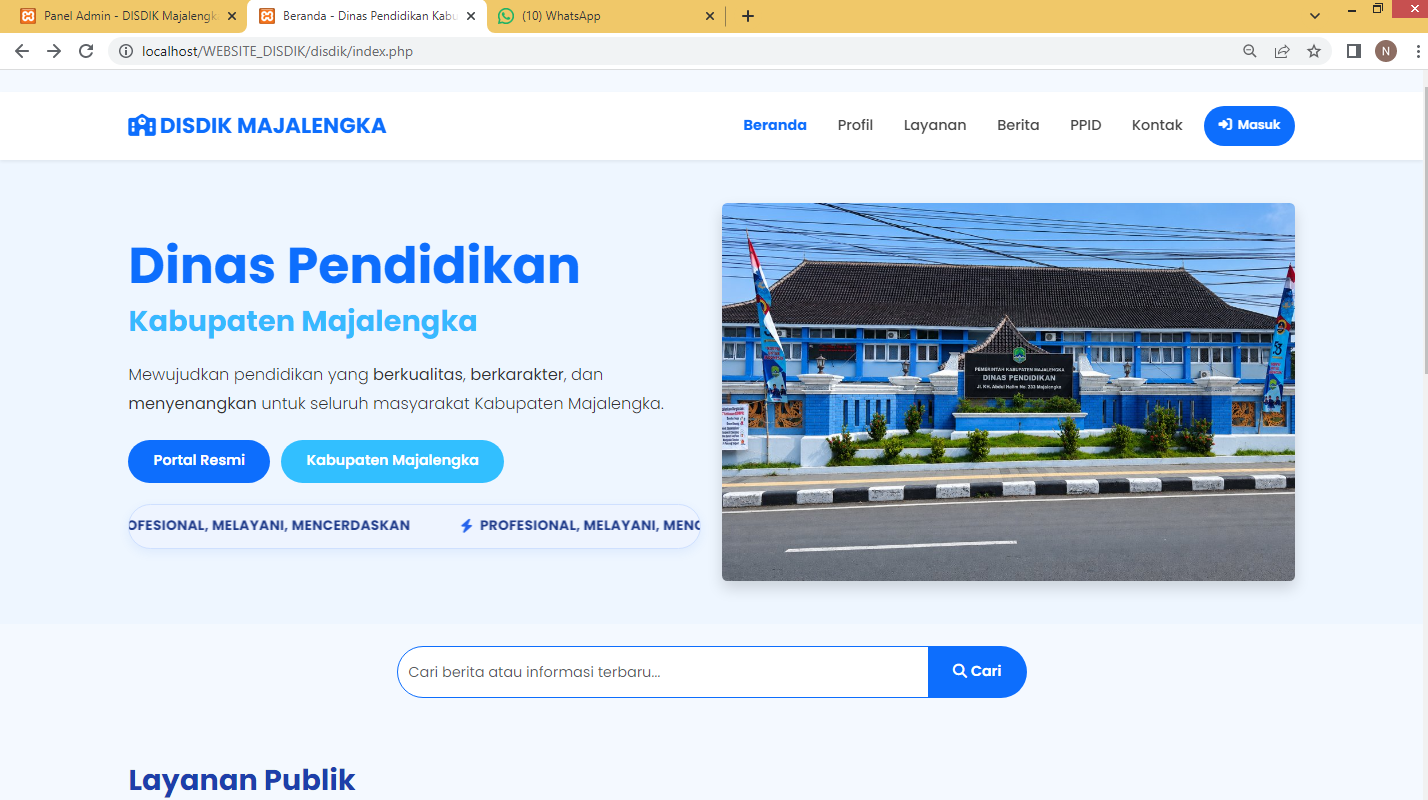 Portal Berita & Informasi Sekolah PPLG Skill Showcase